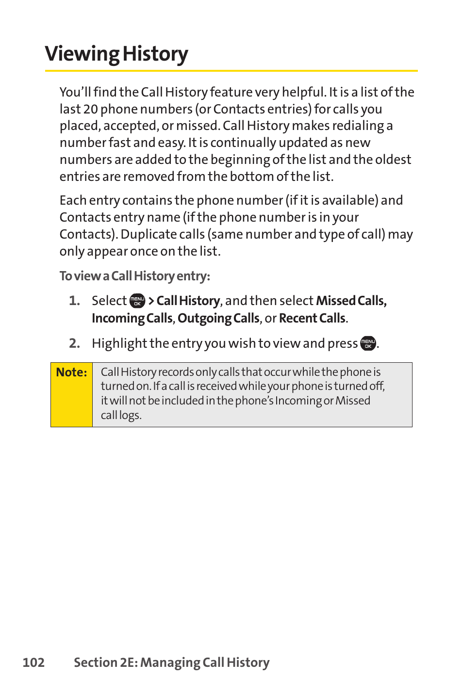 Viewing history | Sprint Nextel Cell Phone User Manual | Page 120 / 336