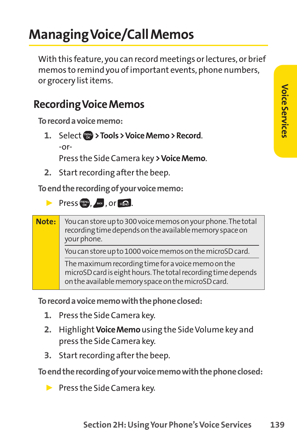 Managing voice/call memos | Sprint Nextel Cell Phone User Manual | Page 157 / 336