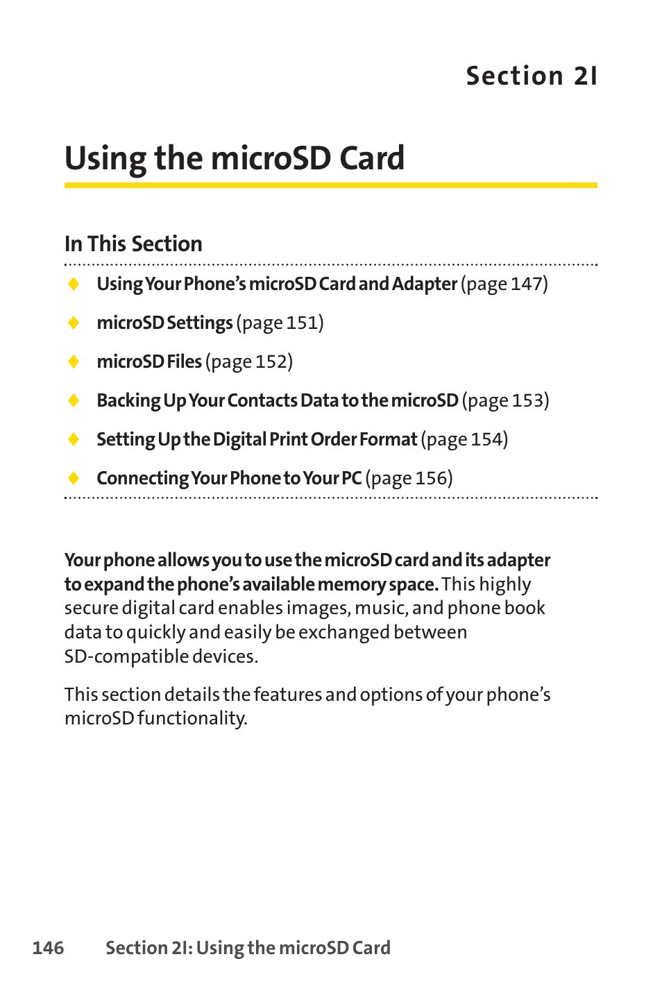 Using the microsd card, 2i. using the microsd card | Sprint Nextel Cell Phone User Manual | Page 164 / 336