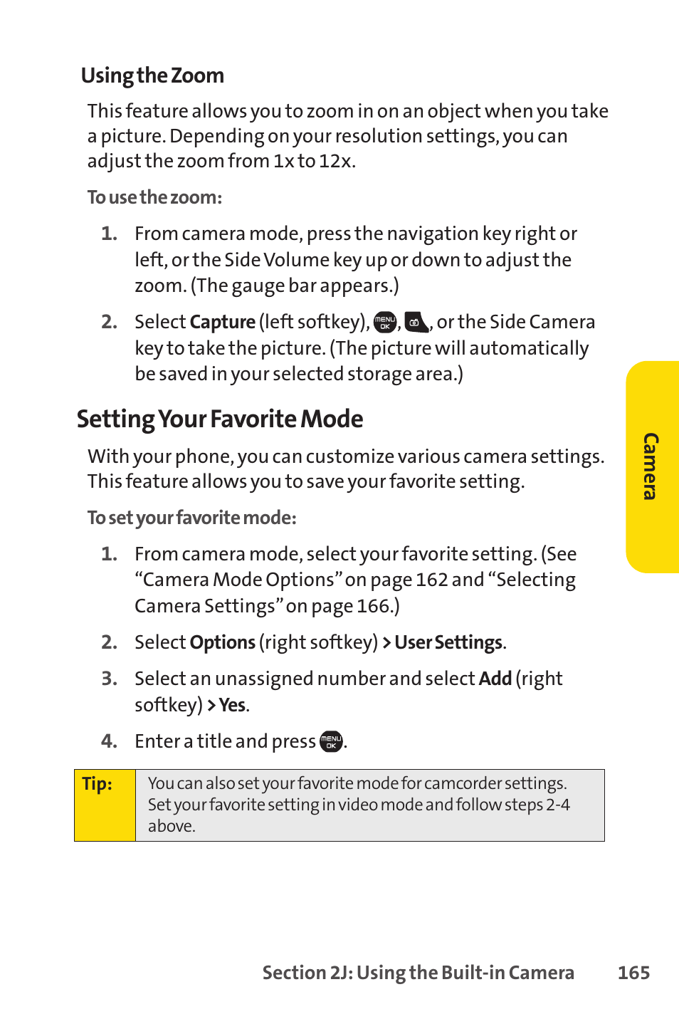 Setting your favorite mode | Sprint Nextel Cell Phone User Manual | Page 183 / 336