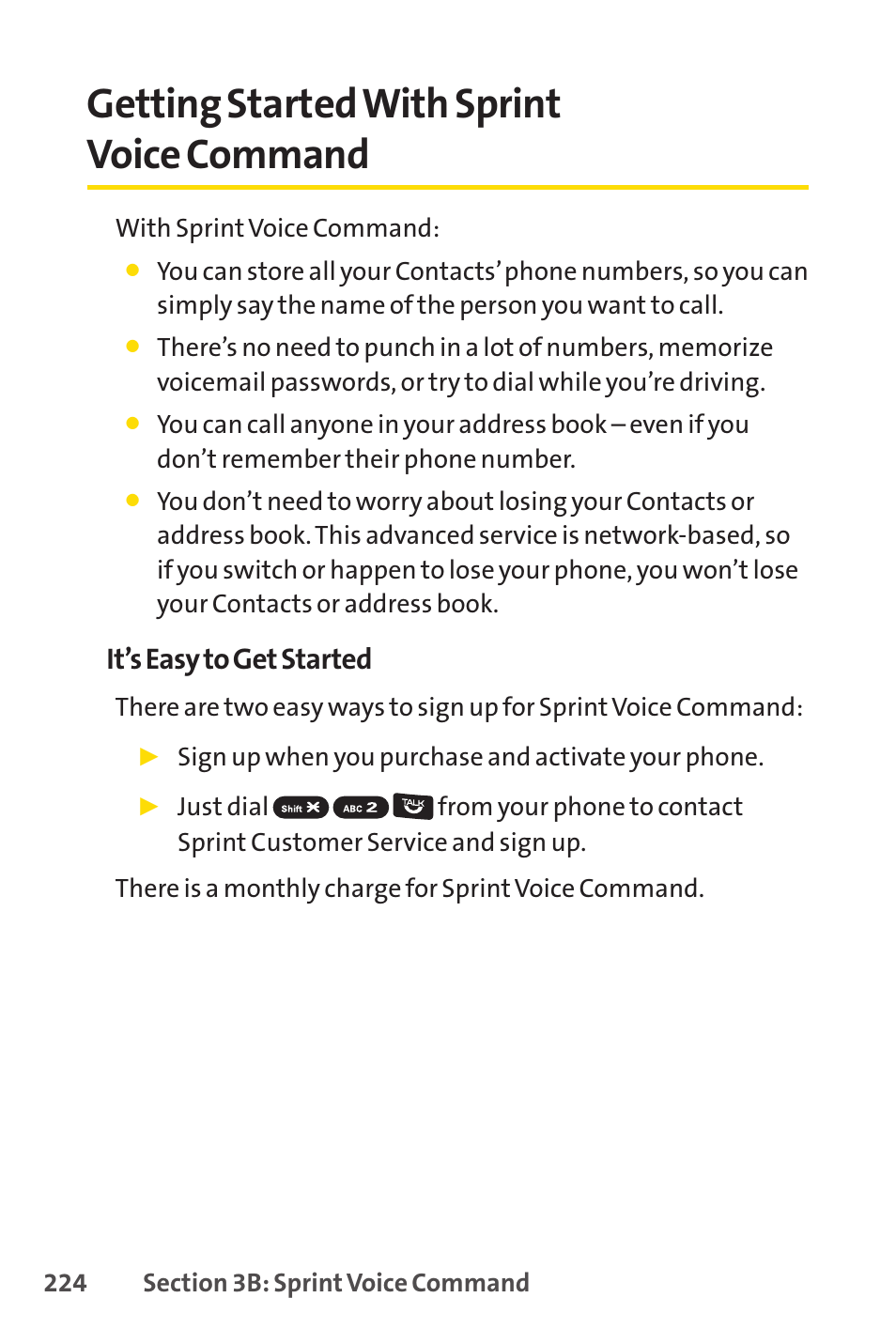 Getting started with sprint voice command, It’s easy to get started | Sprint Nextel Cell Phone User Manual | Page 242 / 336