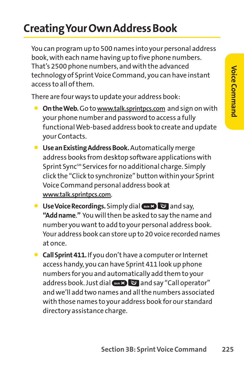 Creating your own address book | Sprint Nextel Cell Phone User Manual | Page 243 / 336