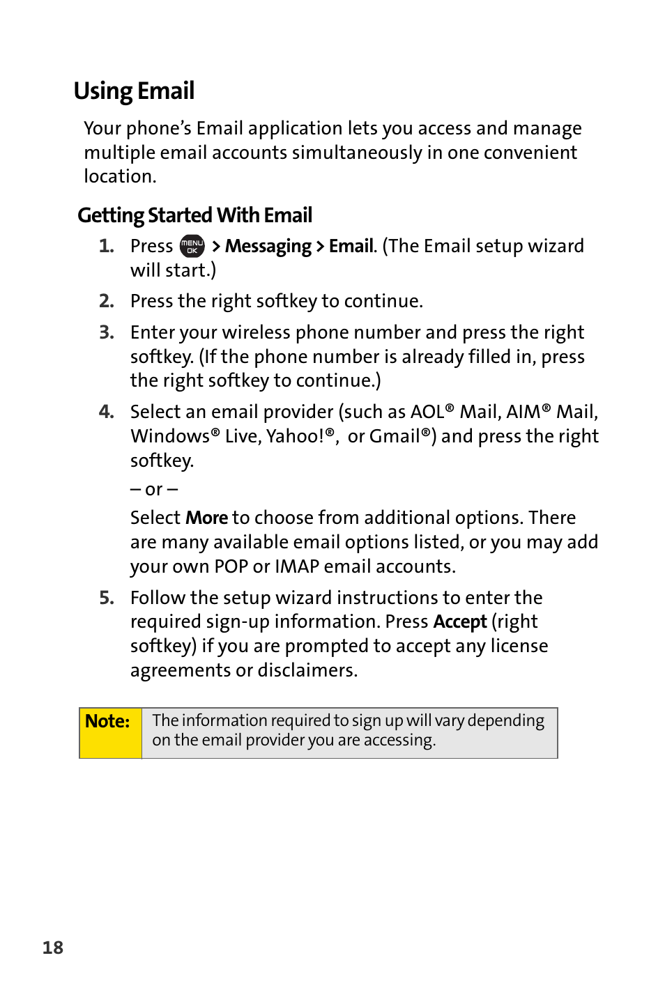 Using email | Sprint Nextel Cell Phone User Manual | Page 290 / 336