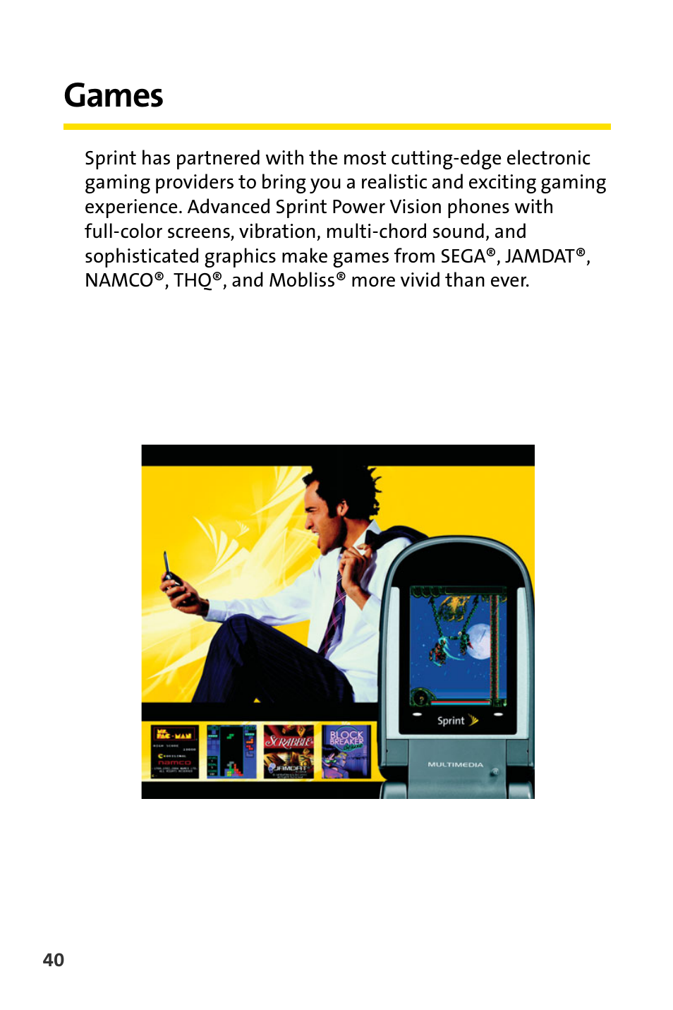 Games | Sprint Nextel Cell Phone User Manual | Page 312 / 336