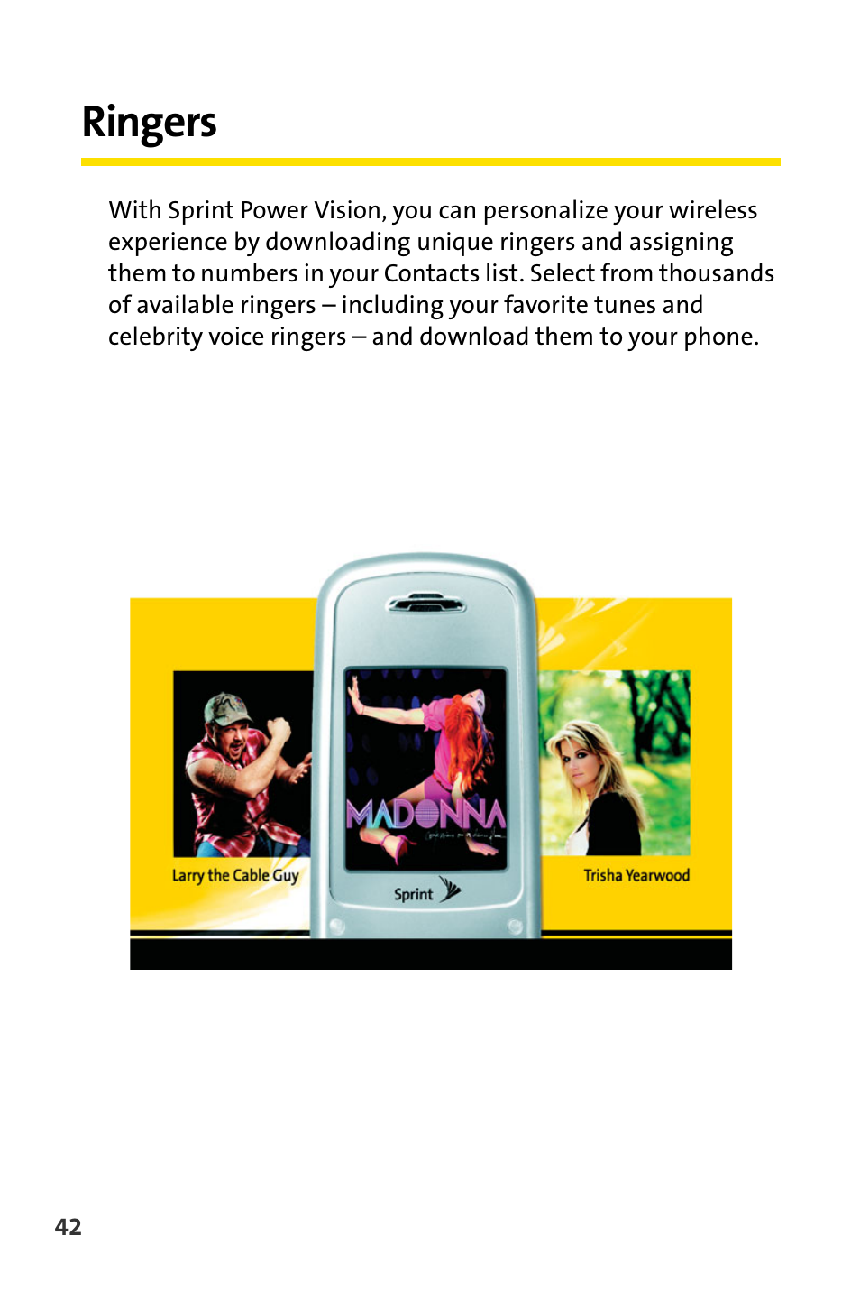 Ringers | Sprint Nextel Cell Phone User Manual | Page 314 / 336