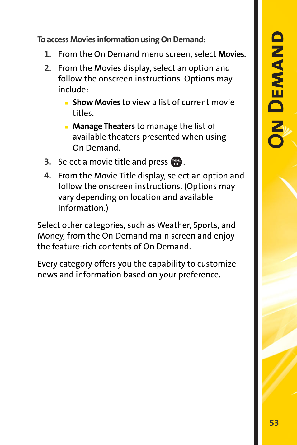 On dem an d | Sprint Nextel Cell Phone User Manual | Page 325 / 336
