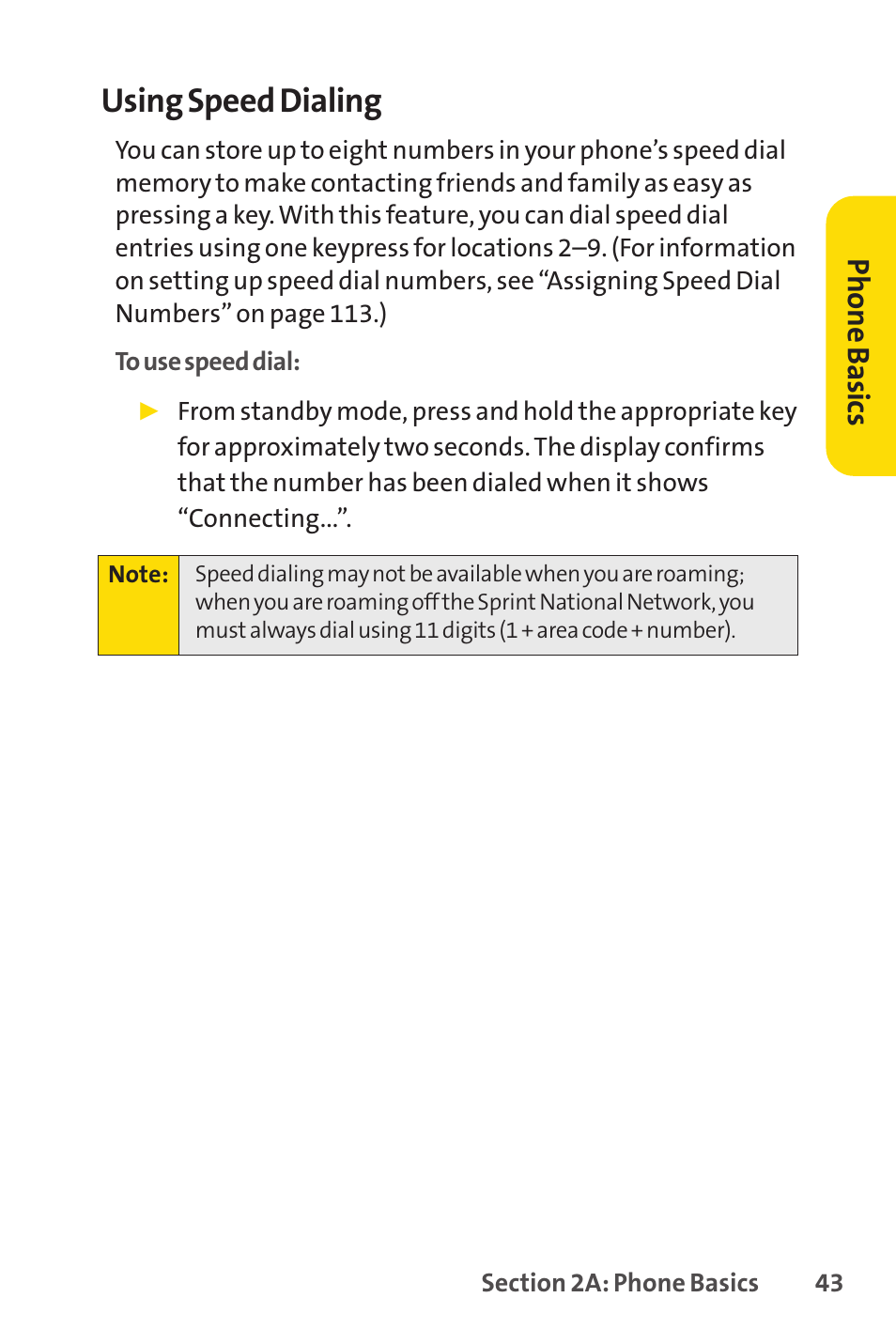 Using speed dialing | Sprint Nextel Cell Phone User Manual | Page 61 / 336
