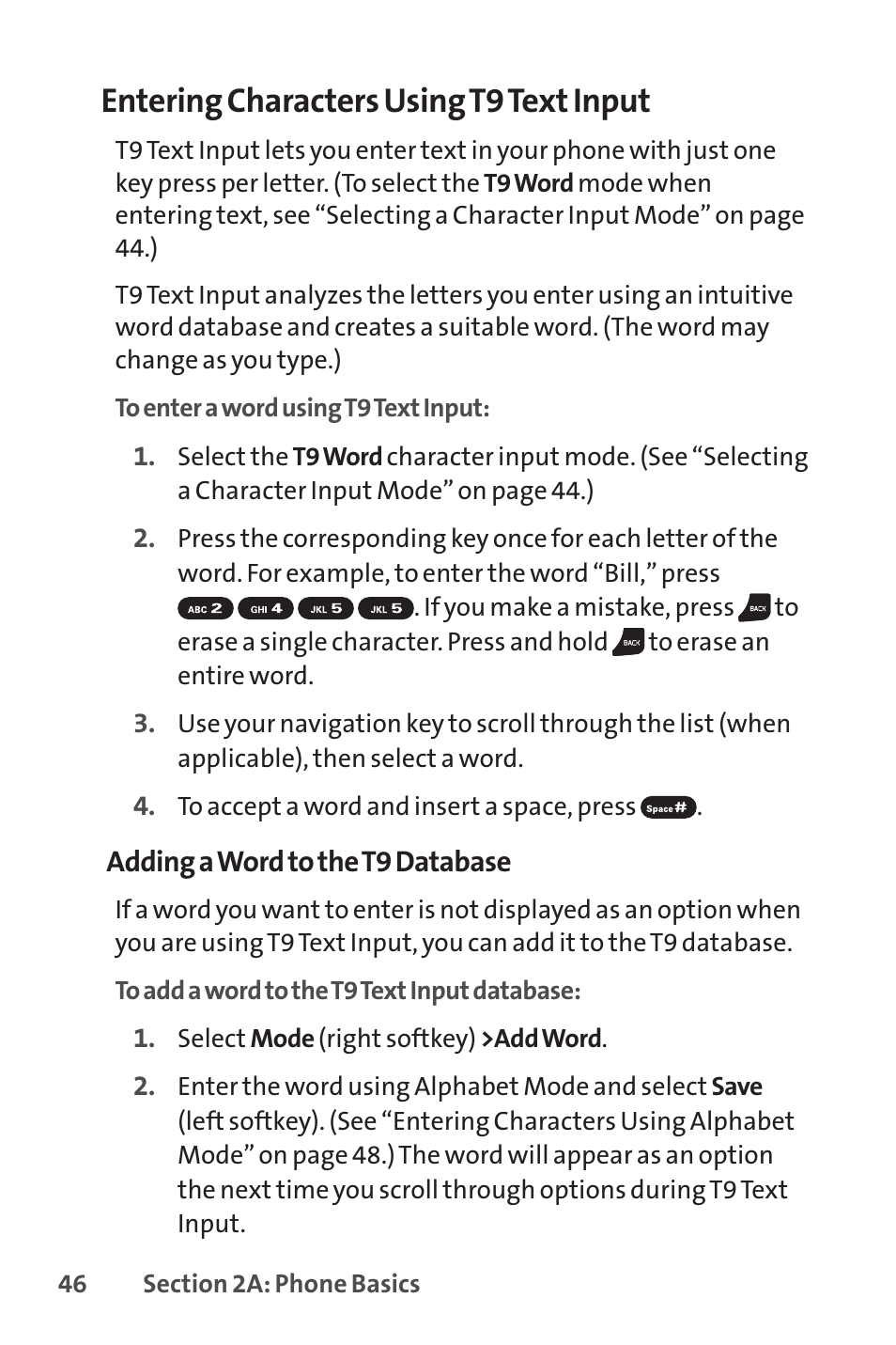 Entering characters using t9 text input | Sprint Nextel Cell Phone User Manual | Page 64 / 336