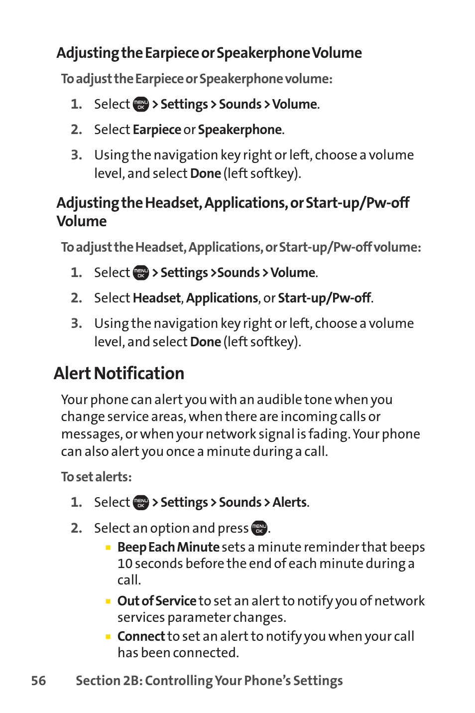 Alert notification | Sprint Nextel Cell Phone User Manual | Page 74 / 336