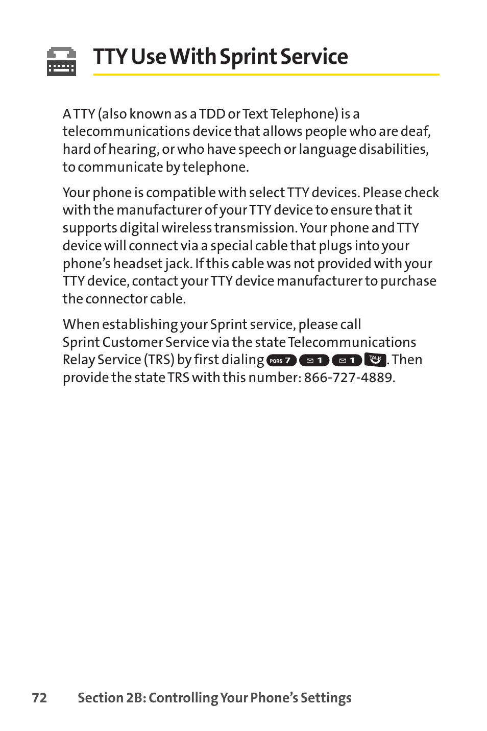 Tty use with sprint service | Sprint Nextel Cell Phone User Manual | Page 90 / 336