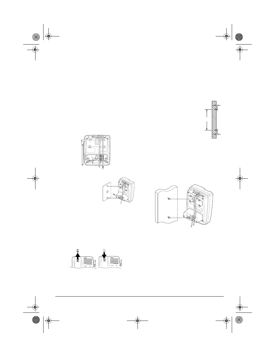On a wall plate or wall | Sprint Nextel 2.4 GHz Digital Spread Spectrum Dual Keypad Cordless Phone with Caller ID/Call Waiting User Manual | Page 9 / 24