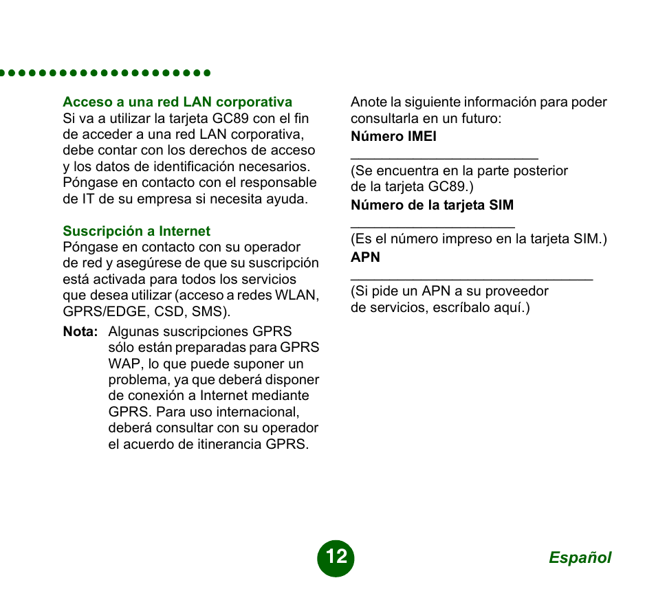 Sprint Nextel GC89 User Manual | Page 12 / 41