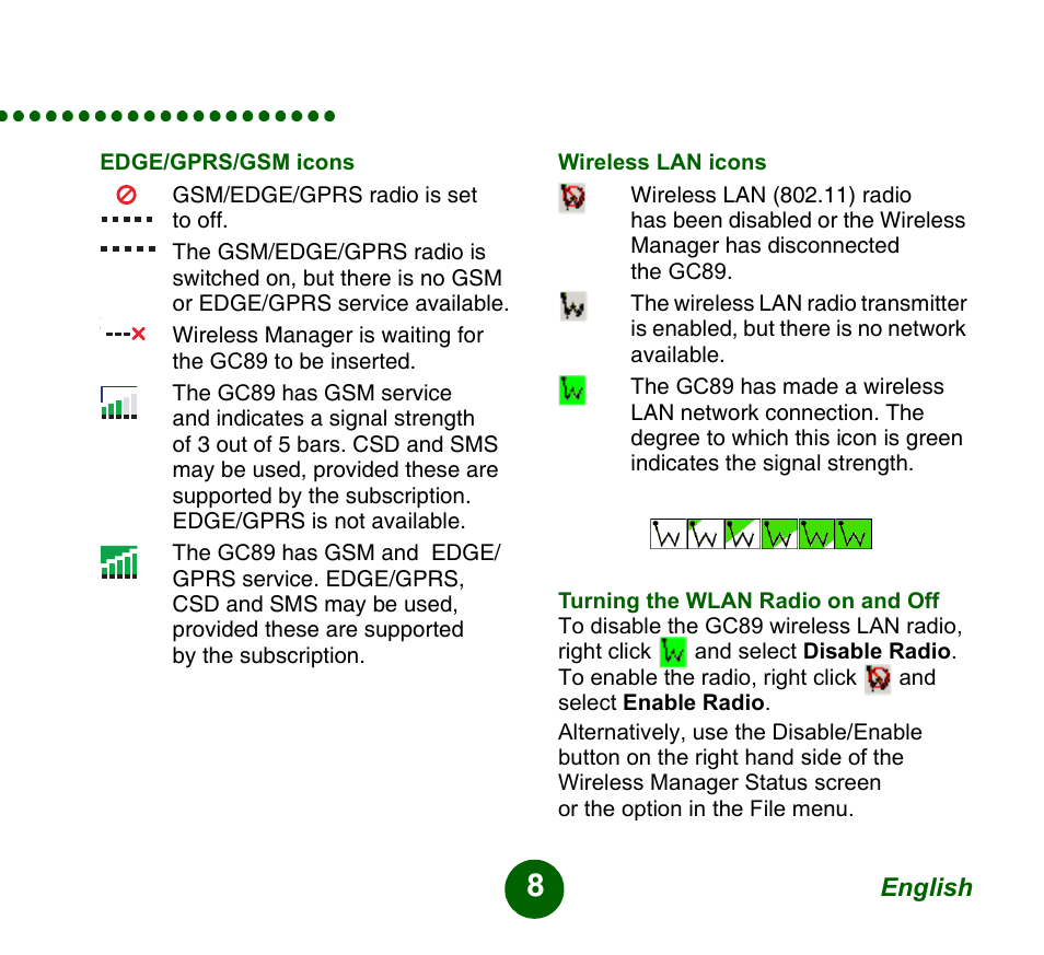 Sprint Nextel GC89 User Manual | Page 8 / 41