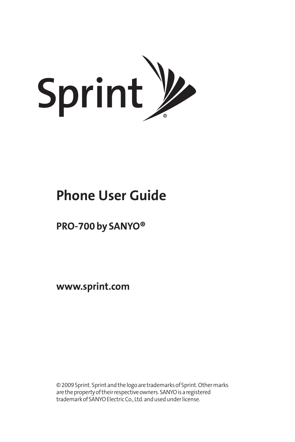 Sprint Nextel SANYO PRO-700 User Manual | 236 pages
