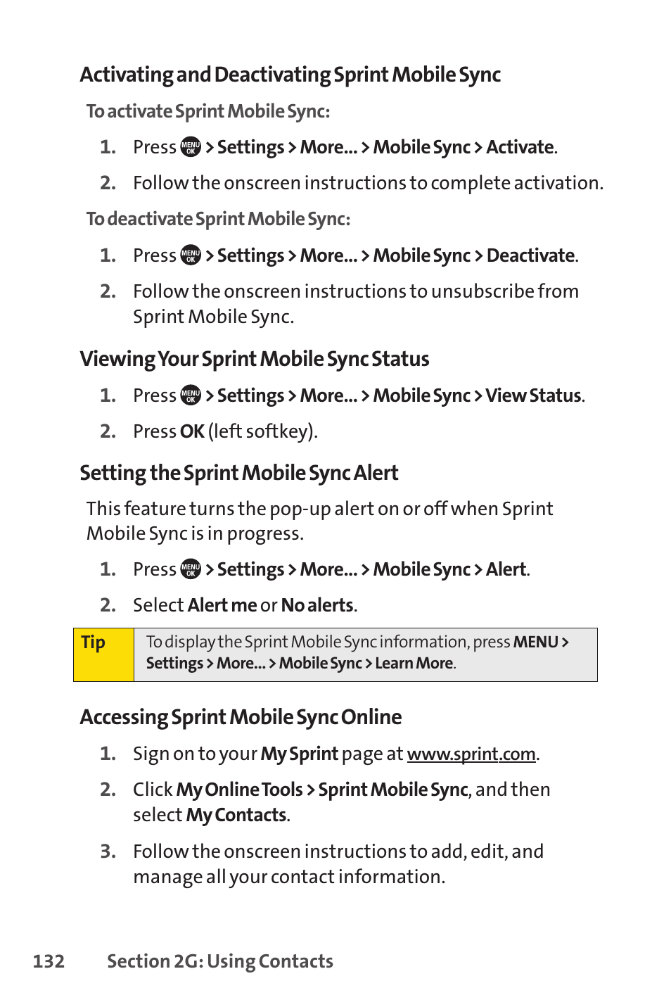 Sprint Nextel SANYO PRO-700 User Manual | Page 146 / 236