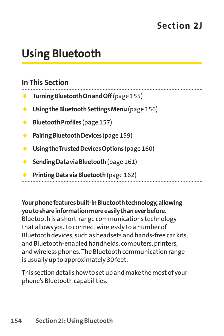 2j using bluetooth, 2j. using bluetooth, E 154) | Using bluetooth | Sprint Nextel SANYO PRO-700 User Manual | Page 168 / 236