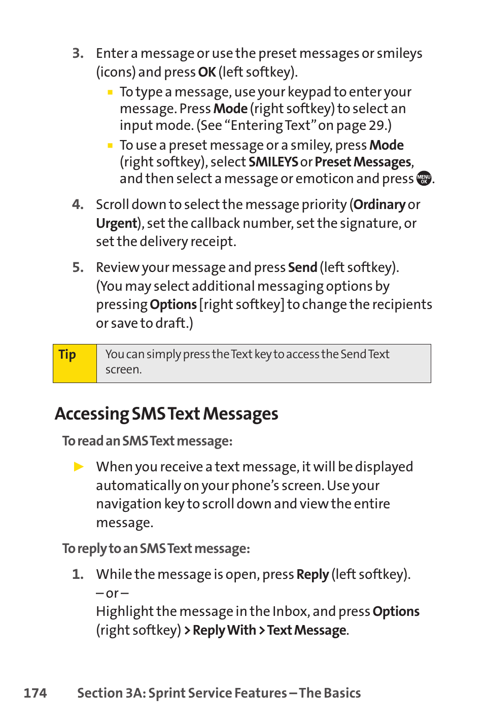 Accessing sms text messages | Sprint Nextel SANYO PRO-700 User Manual | Page 188 / 236