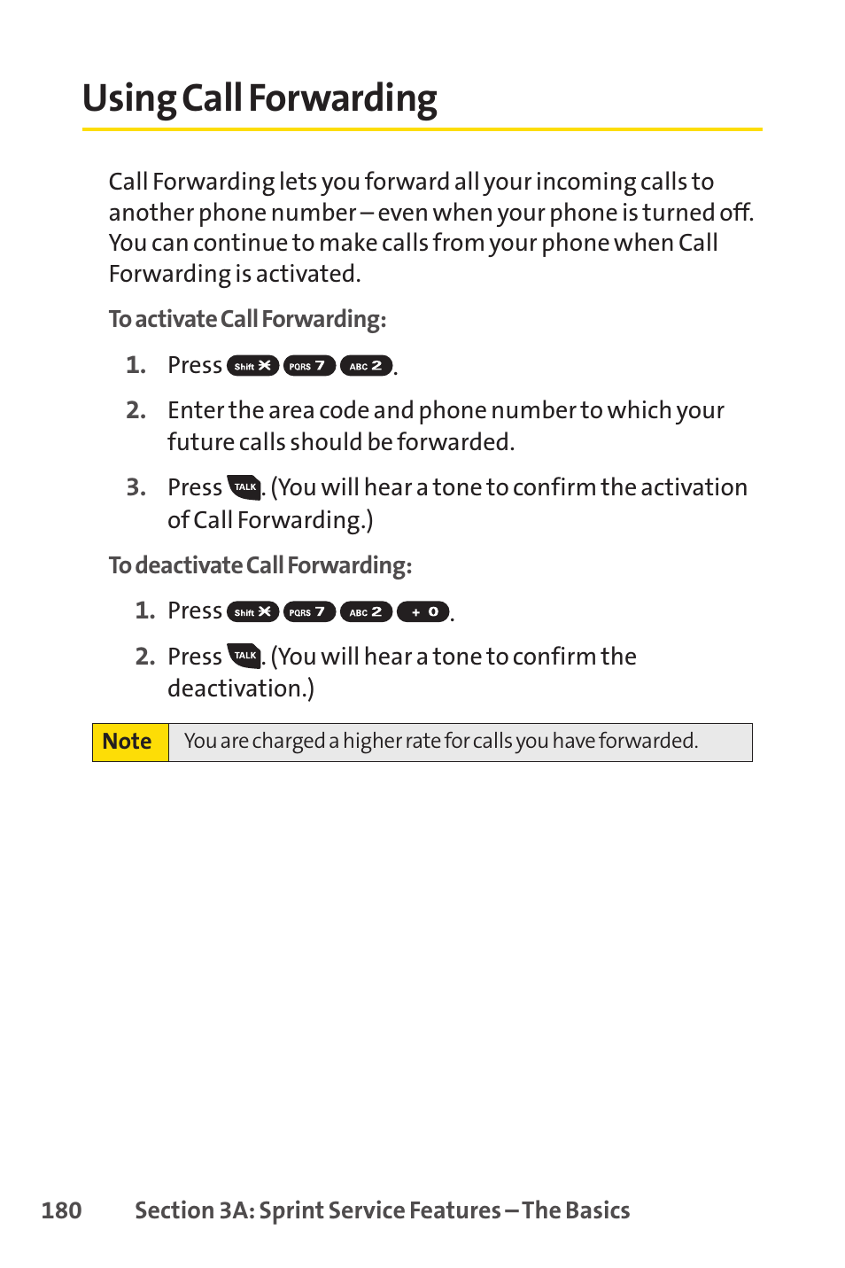 Using call forwarding, E 180) | Sprint Nextel SANYO PRO-700 User Manual | Page 194 / 236