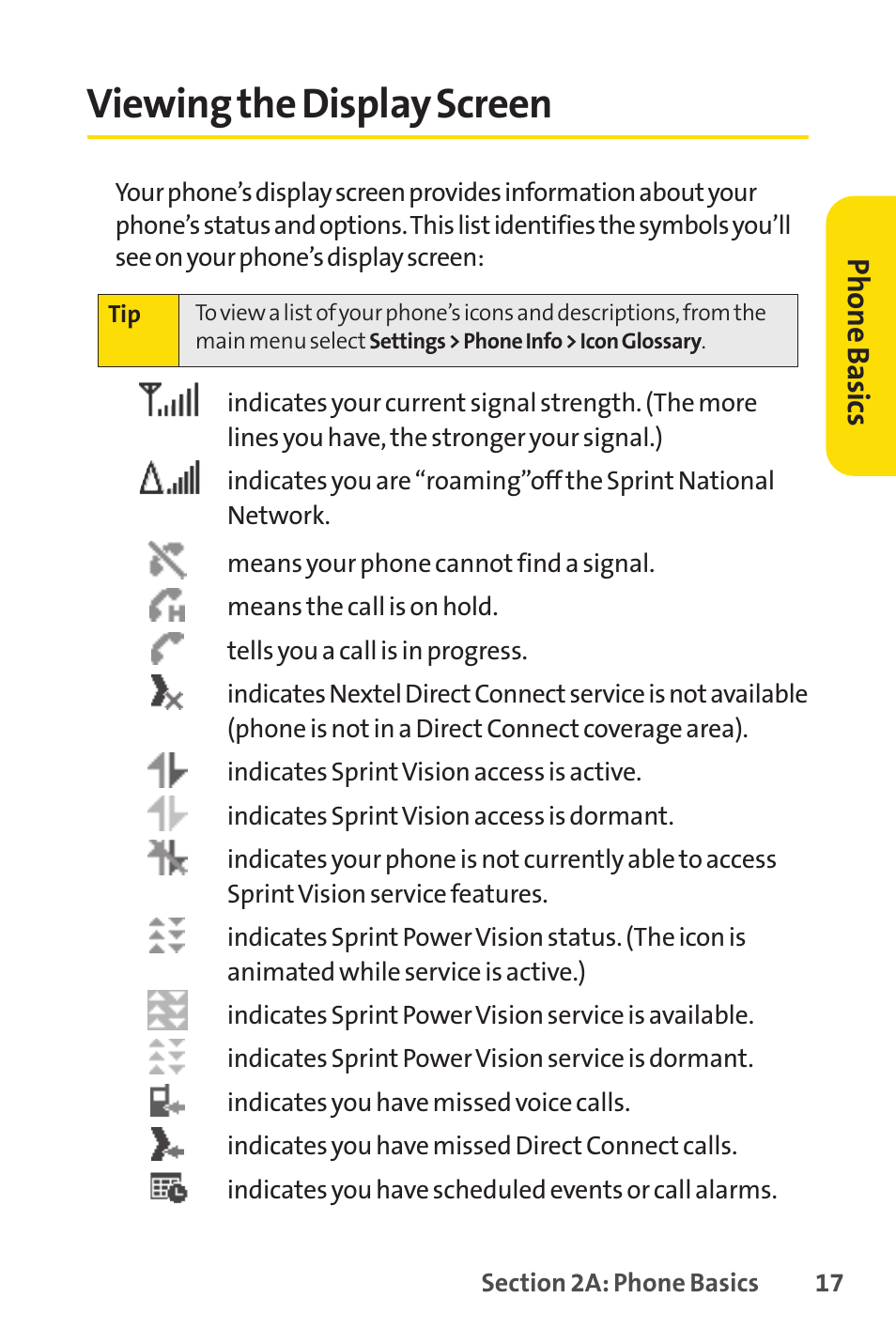 Viewing the display screen, E 17) | Sprint Nextel SANYO PRO-700 User Manual | Page 31 / 236