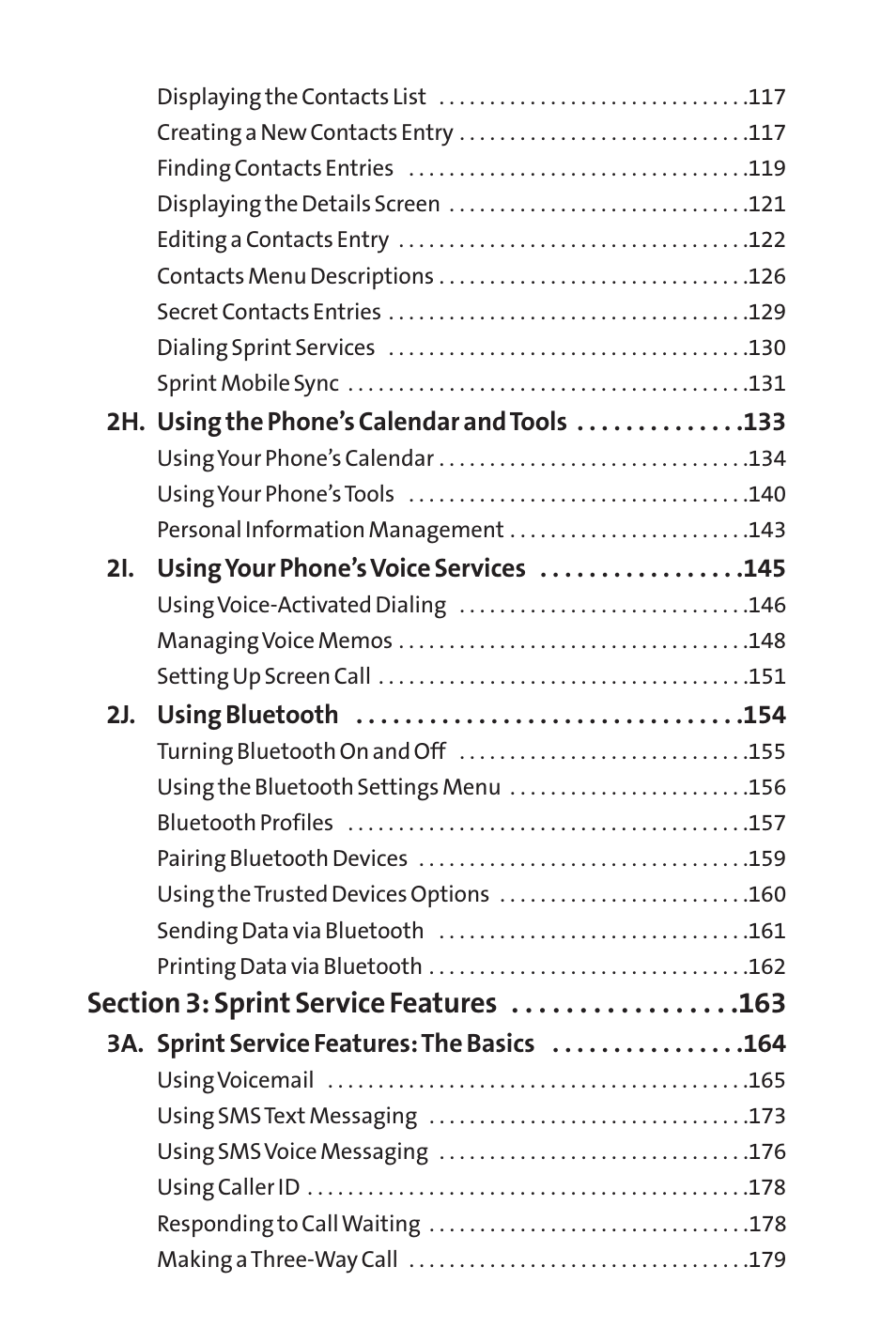 Sprint Nextel SANYO PRO-700 User Manual | Page 4 / 236