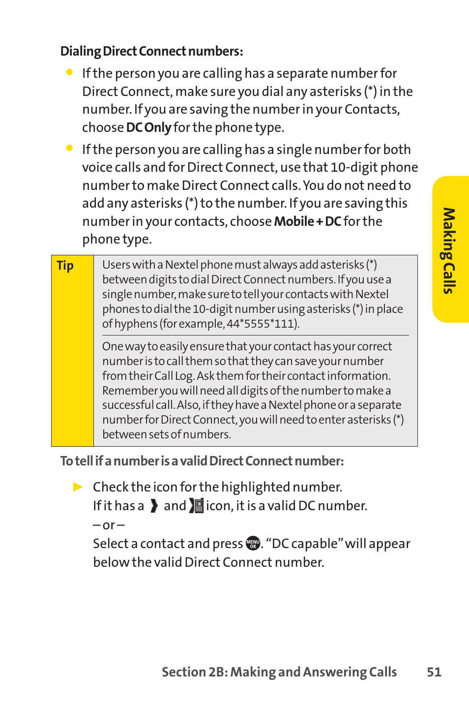 Mak in g ca lls | Sprint Nextel SANYO PRO-700 User Manual | Page 65 / 236
