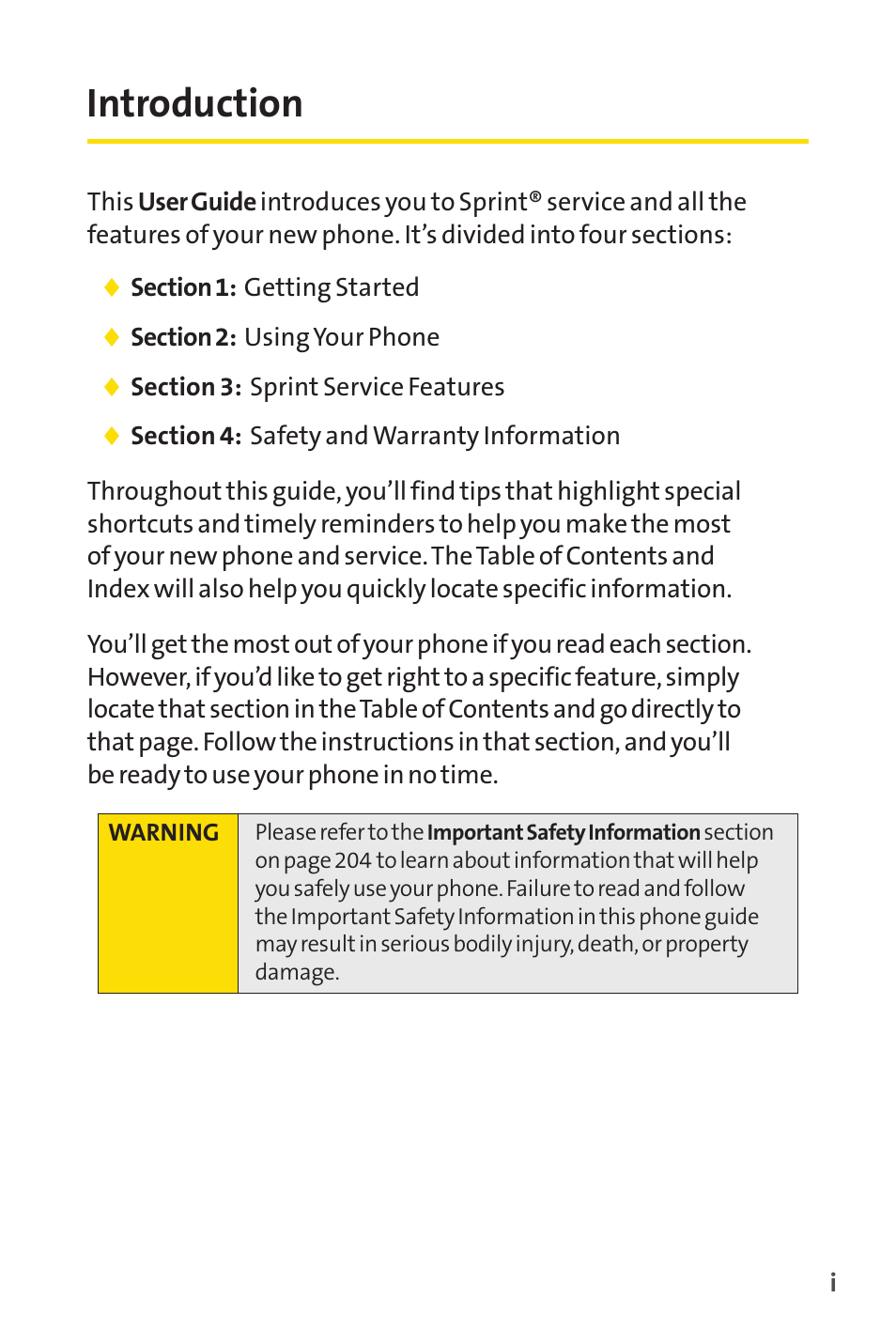 Introduction | Sprint Nextel SANYO PRO-700 User Manual | Page 7 / 236