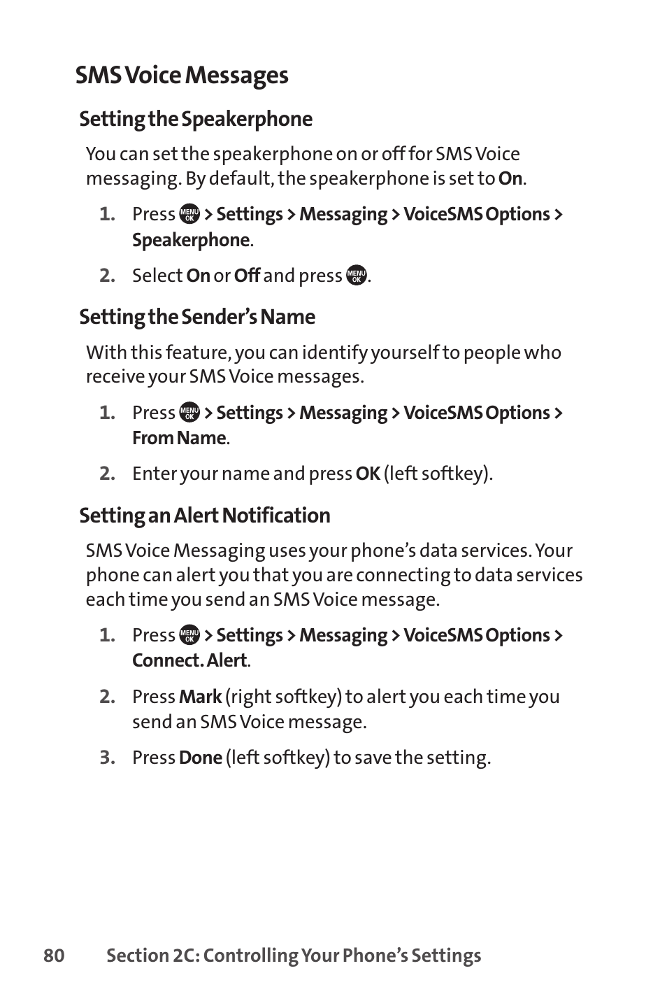 Sms voice messages | Sprint Nextel SANYO PRO-700 User Manual | Page 94 / 236