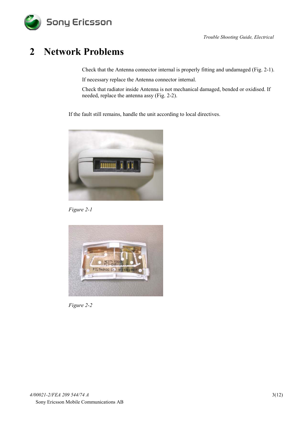 2 network problems | Sprint Nextel T600 User Manual | Page 3 / 12