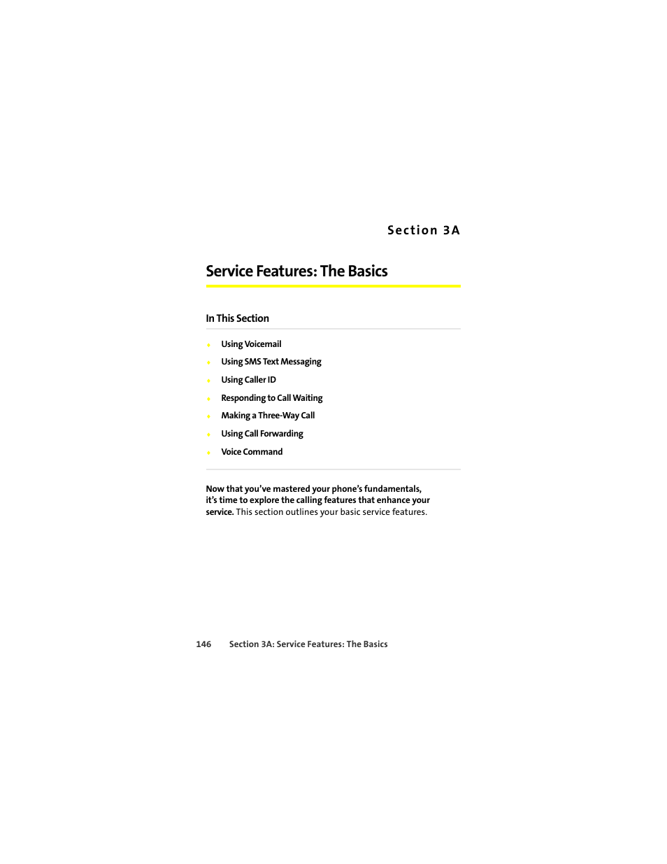 Service features: the basics | Sprint Nextel ic502 User Manual | Page 160 / 226