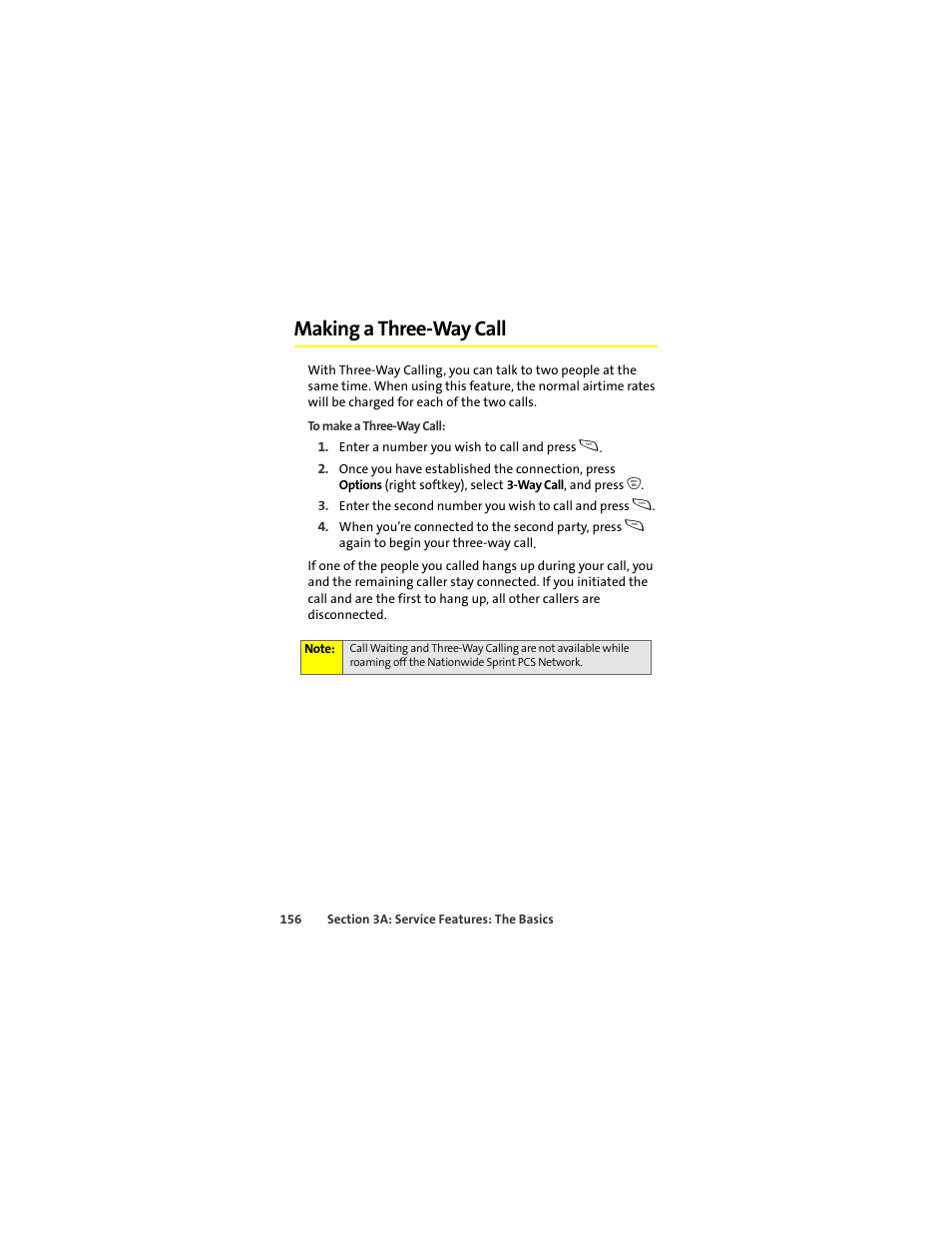 Making a three-way call | Sprint Nextel ic502 User Manual | Page 170 / 226