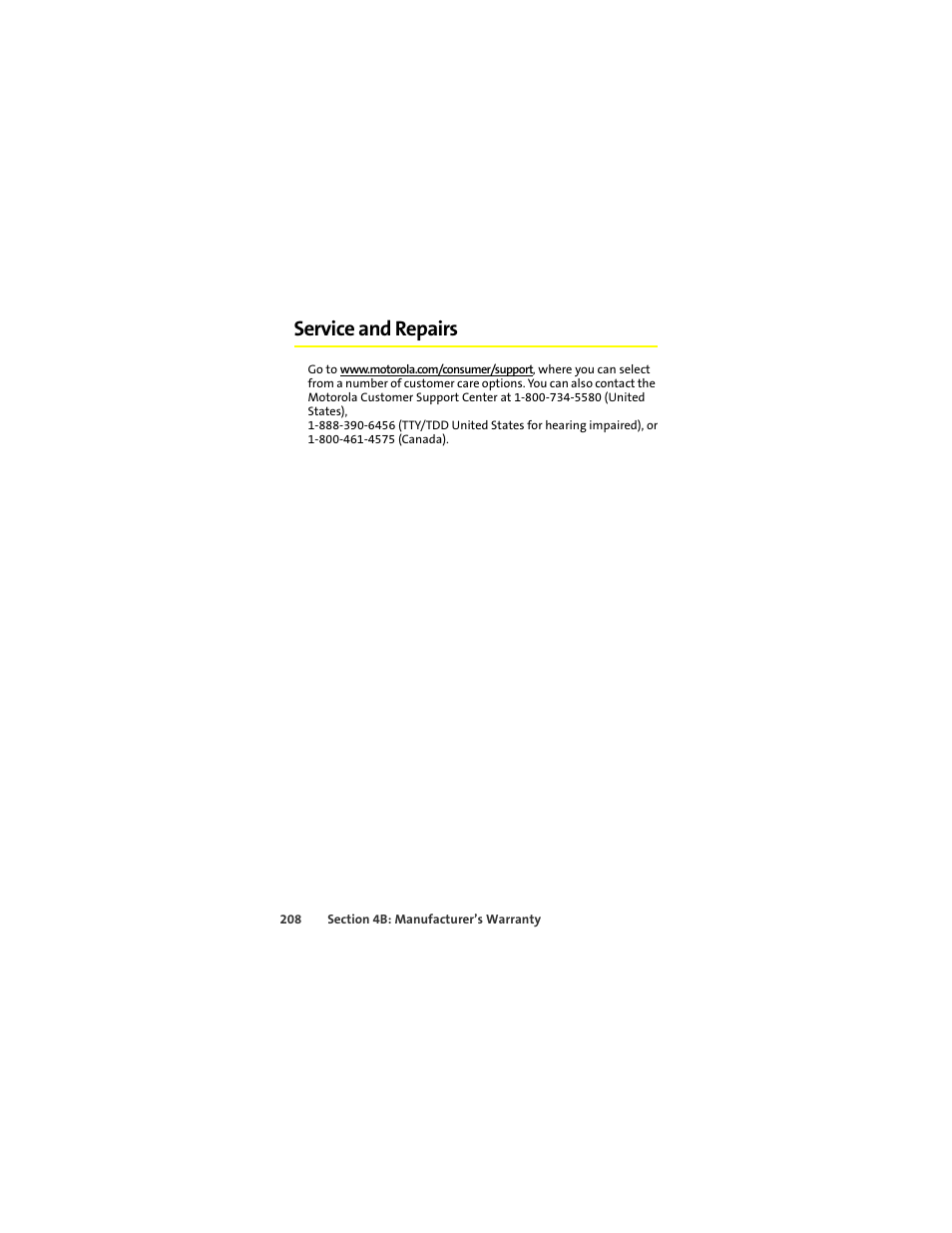 Service and repairs | Sprint Nextel ic502 User Manual | Page 222 / 226