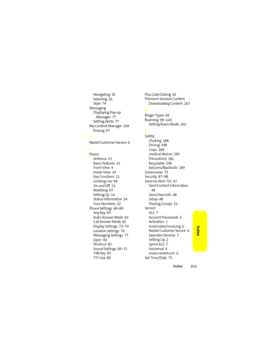Sprint Nextel ic502 User Manual | Page 225 / 226
