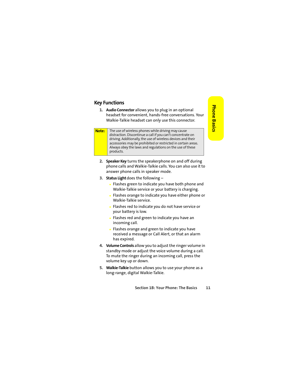 Key functions | Sprint Nextel ic502 User Manual | Page 25 / 226