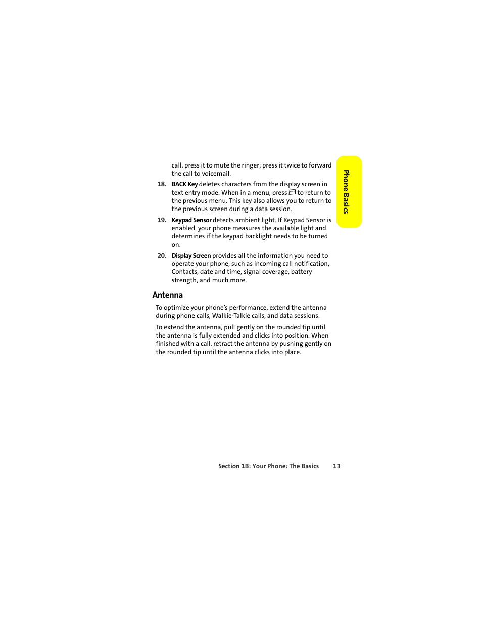 Antenna | Sprint Nextel ic502 User Manual | Page 27 / 226