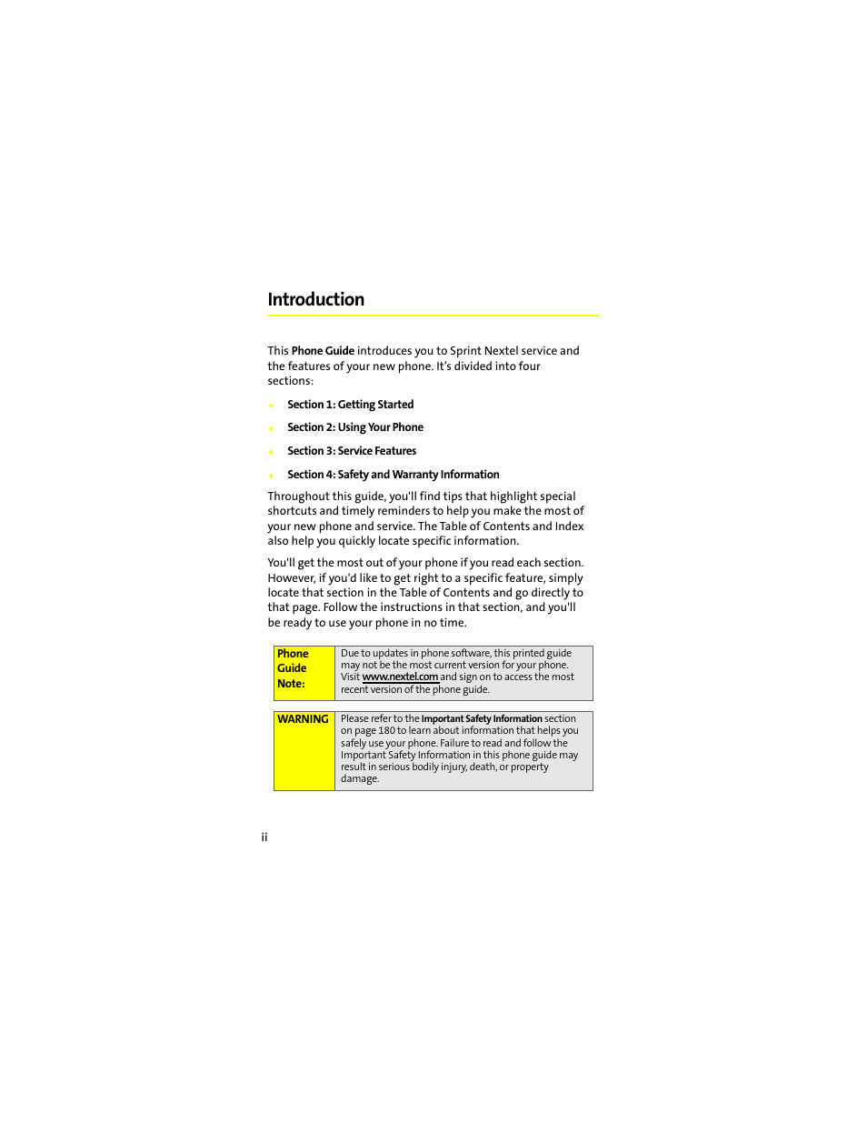 Introduction | Sprint Nextel ic502 User Manual | Page 8 / 226