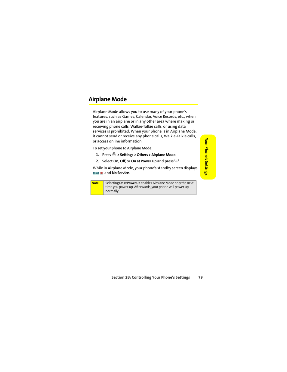 Airplane mode | Sprint Nextel ic502 User Manual | Page 93 / 226