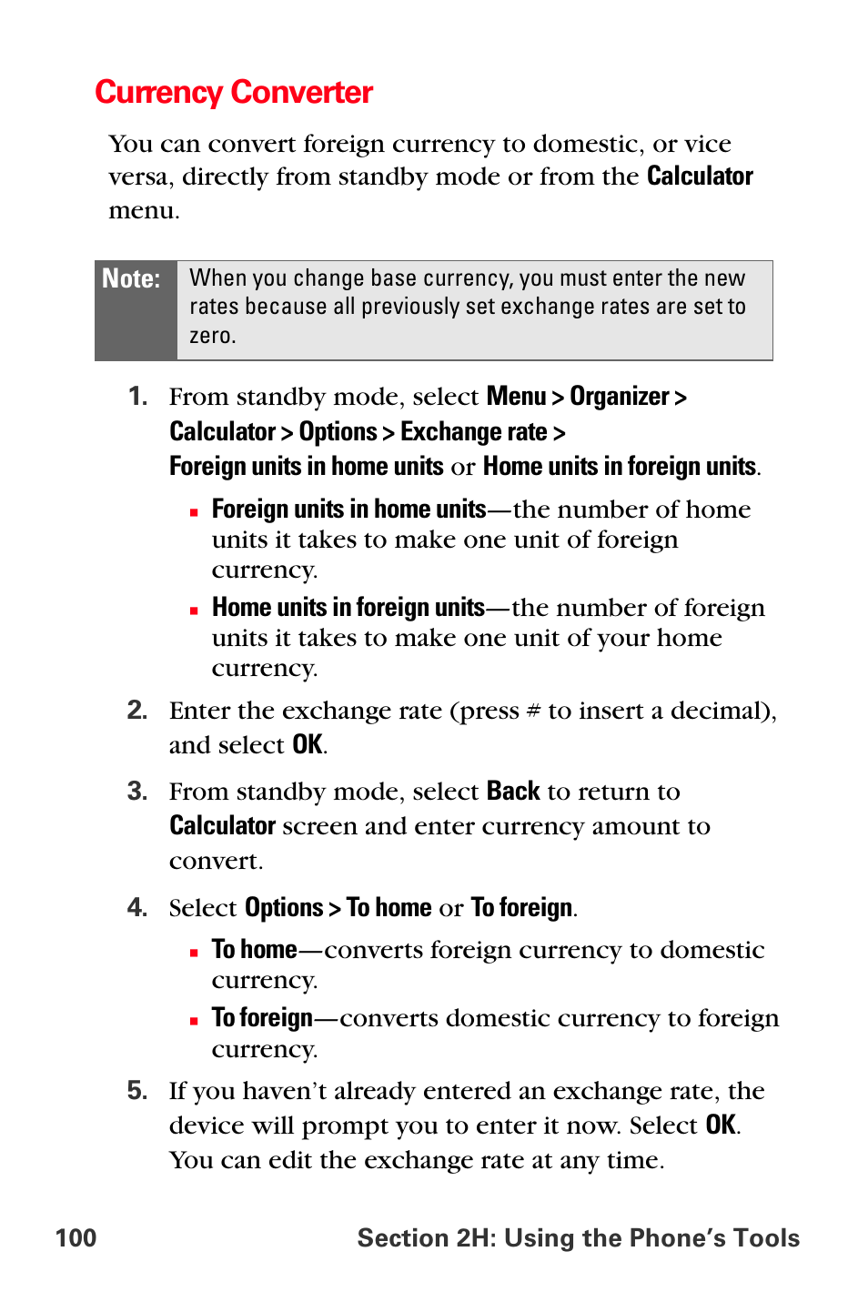 Currency converter | Sprint Nextel PCS VI-3155I User Manual | Page 112 / 209