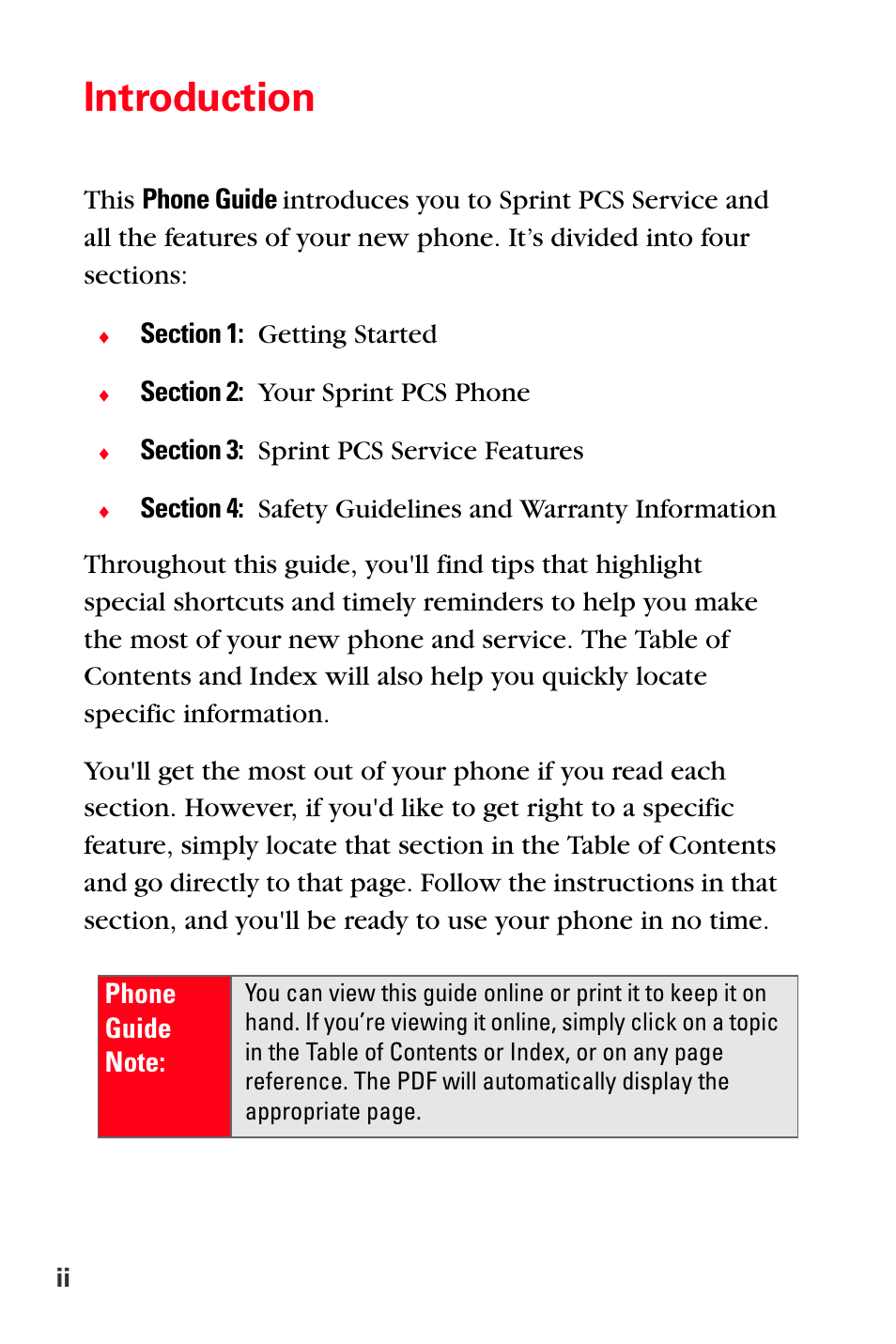 Introduction | Sprint Nextel PCS VI-3155I User Manual | Page 12 / 209