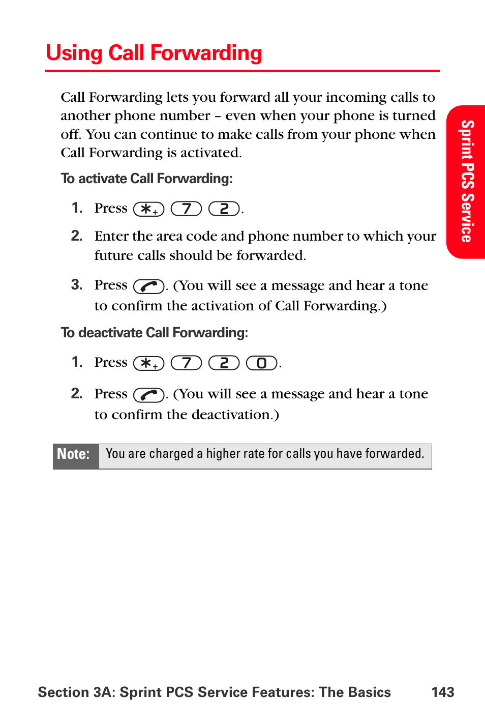 Using call forwarding | Sprint Nextel PCS VI-3155I User Manual | Page 155 / 209