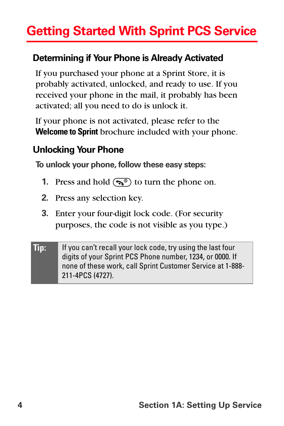 Getting started with sprint pcs service | Sprint Nextel PCS VI-3155I User Manual | Page 16 / 209