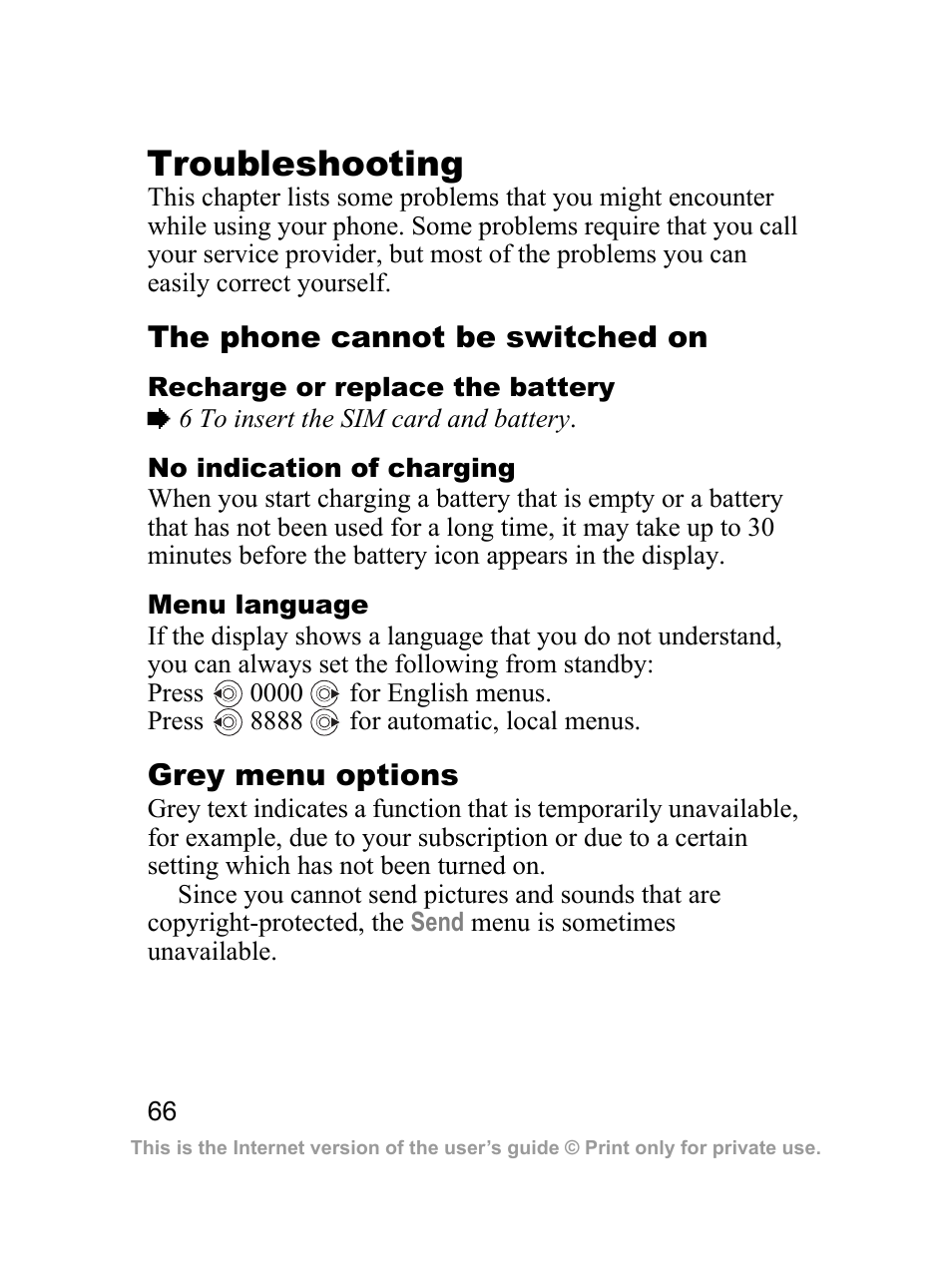 Troubleshooting | Sprint Nextel J23OI User Manual | Page 67 / 88