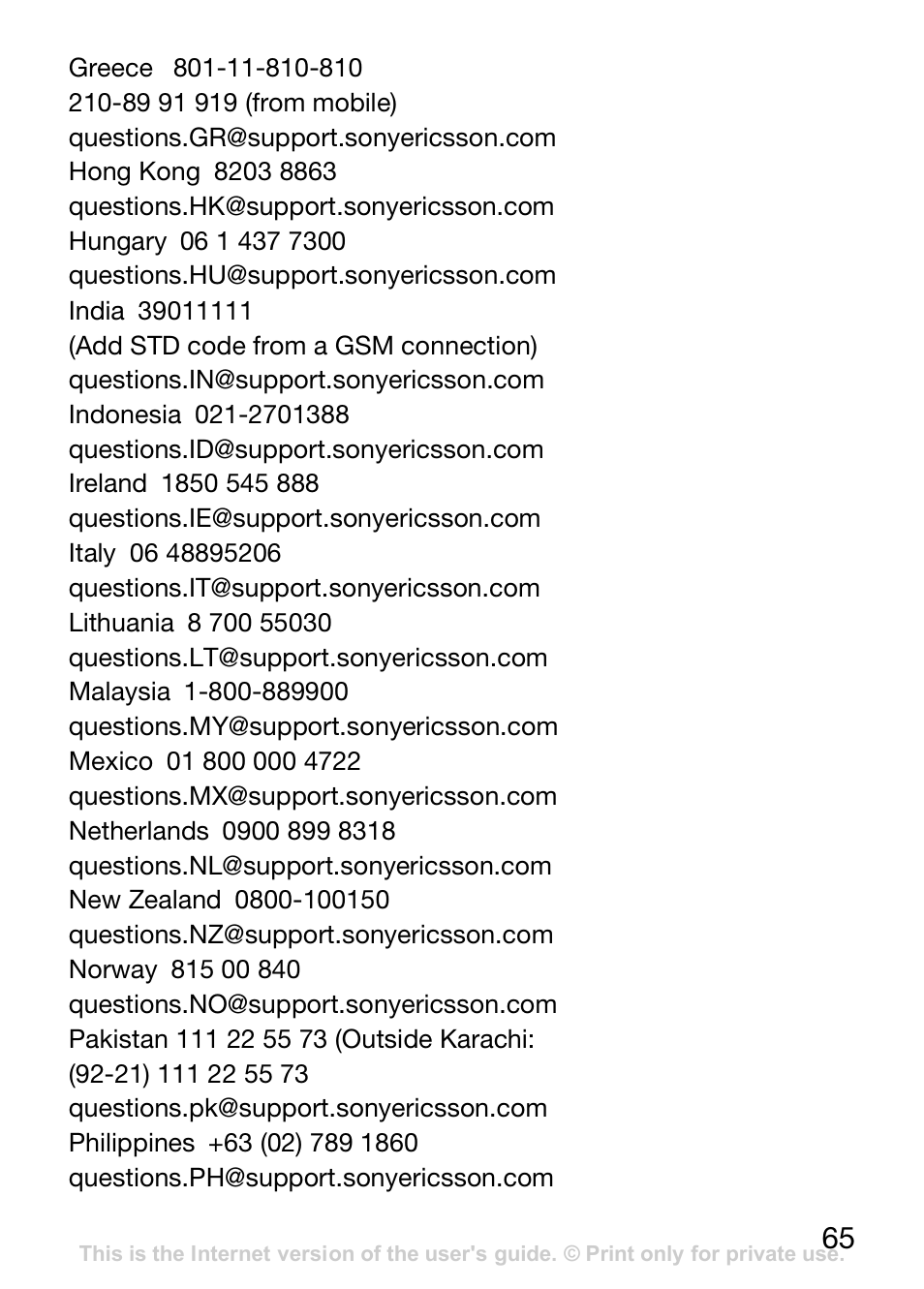 Sprint Nextel J120 User Manual | Page 66 / 85