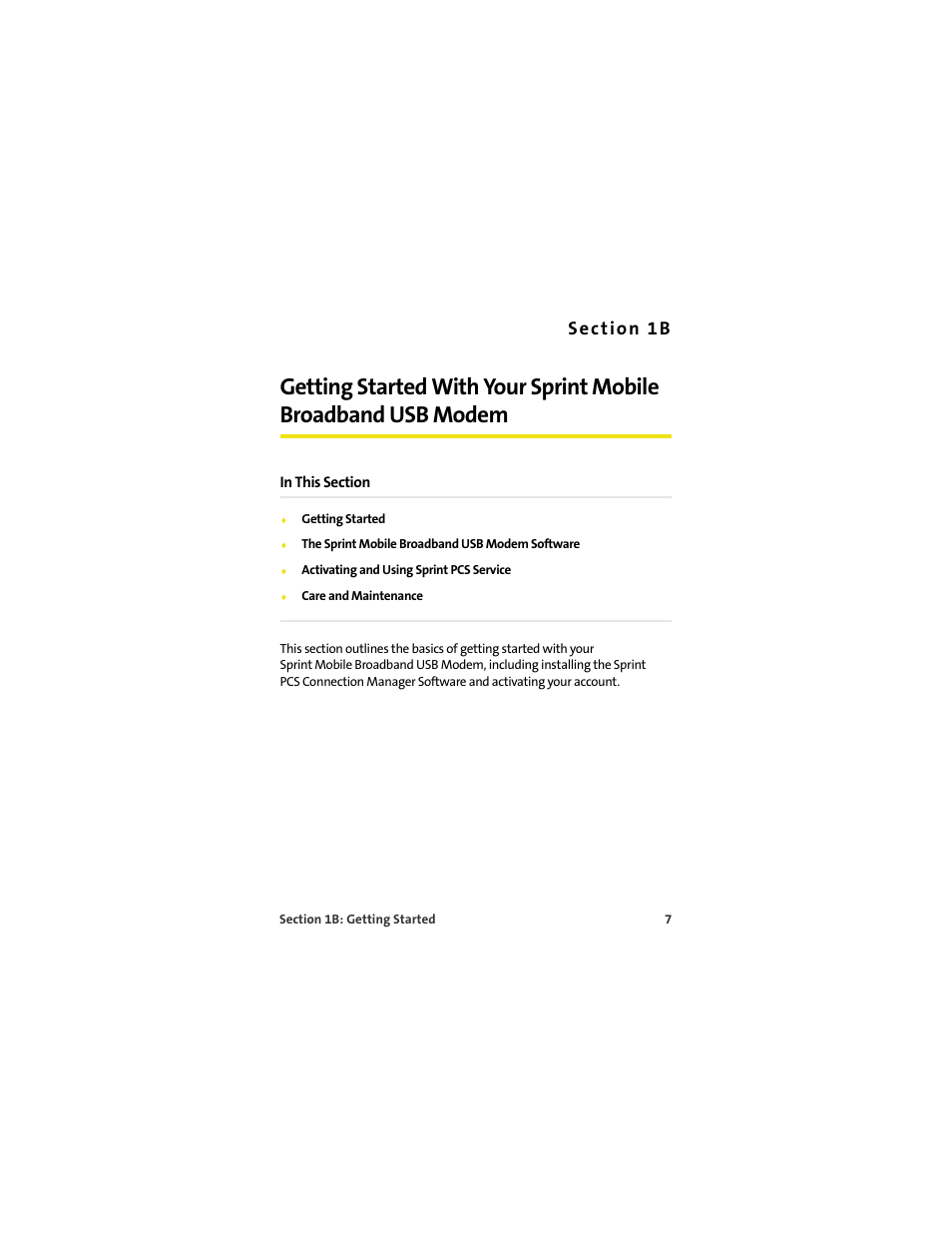 Usb modem | Sprint Nextel OVATION U720 User Manual | Page 13 / 119