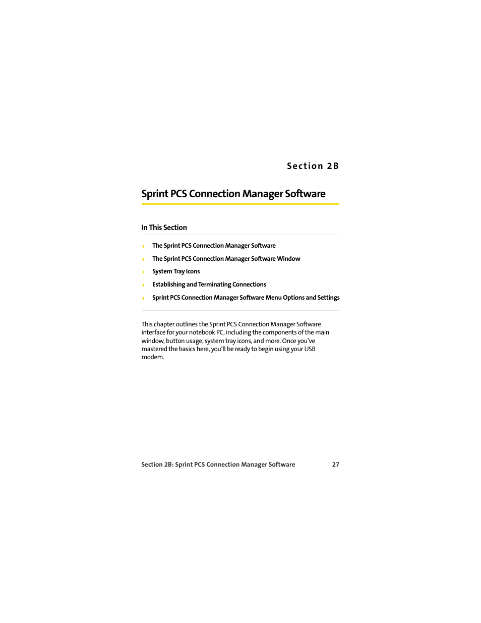 Sprint pcs connection manager software, 2b. sprint pcs connection manager software | Sprint Nextel OVATION U720 User Manual | Page 33 / 119