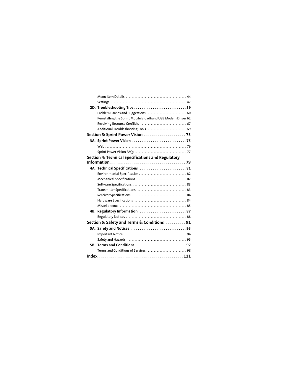 Sprint Nextel OVATION U720 User Manual | Page 4 / 119