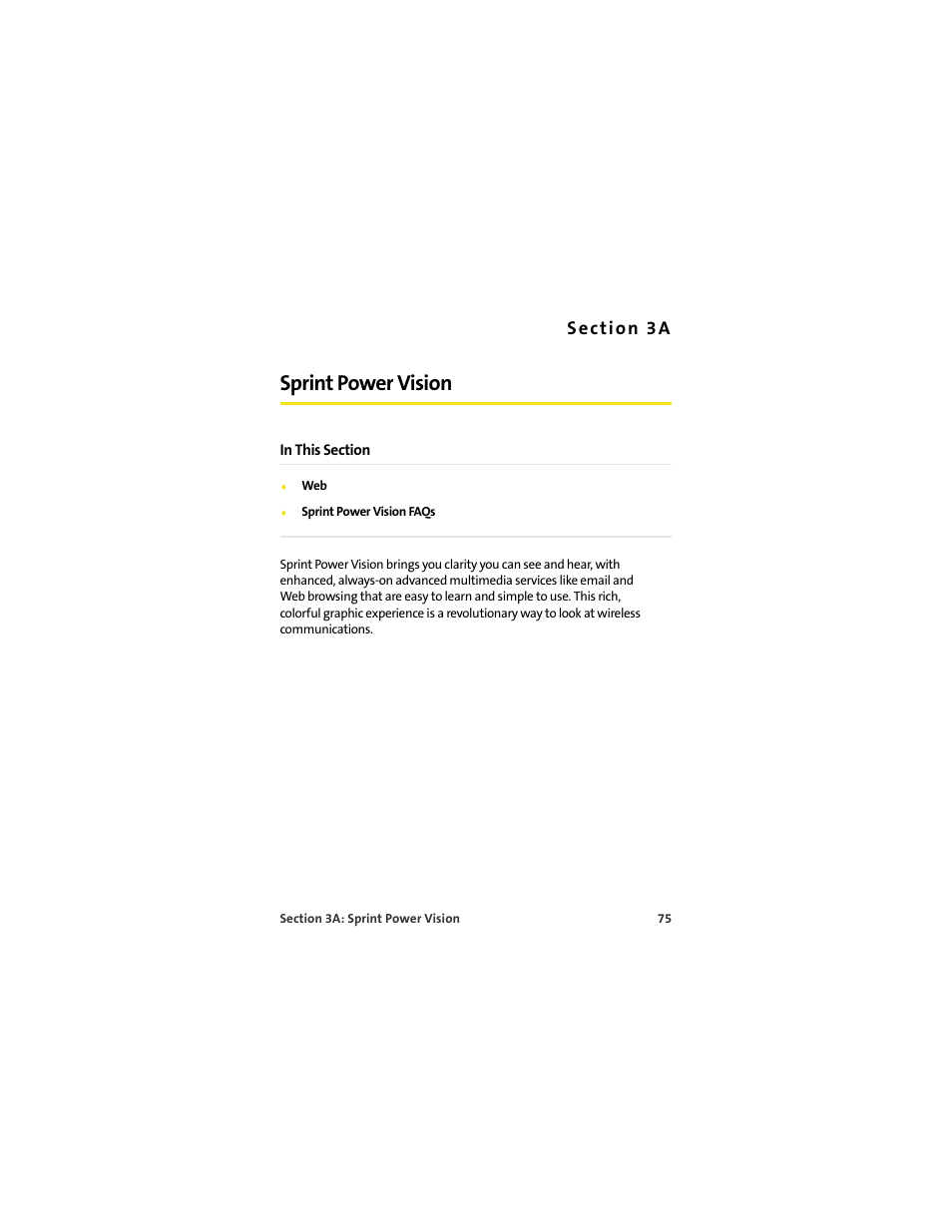 Sprint power vision, 3a. sprint power vision | Sprint Nextel OVATION U720 User Manual | Page 81 / 119