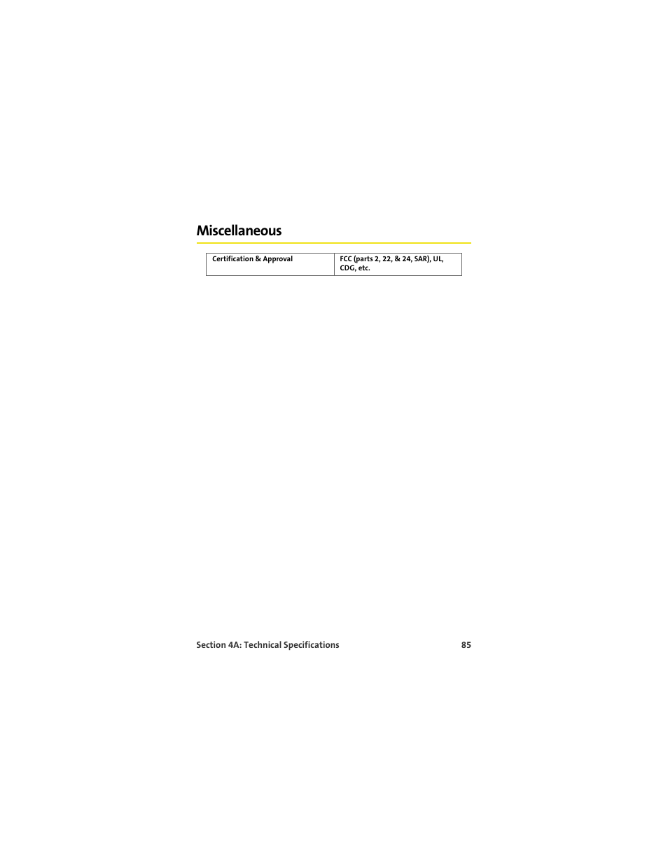 Miscellaneous | Sprint Nextel OVATION U720 User Manual | Page 91 / 119