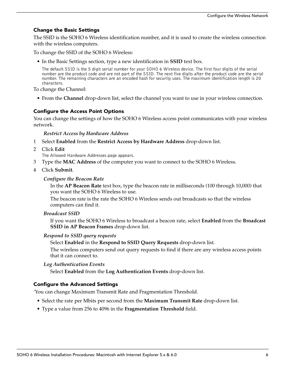 Soho 6 User Manual | Page 6 / 8