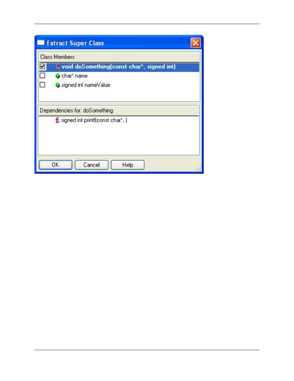Move method, C++ refactoring: move method 1 | Slick EDIT V3.3 User Manual | Page 232 / 568