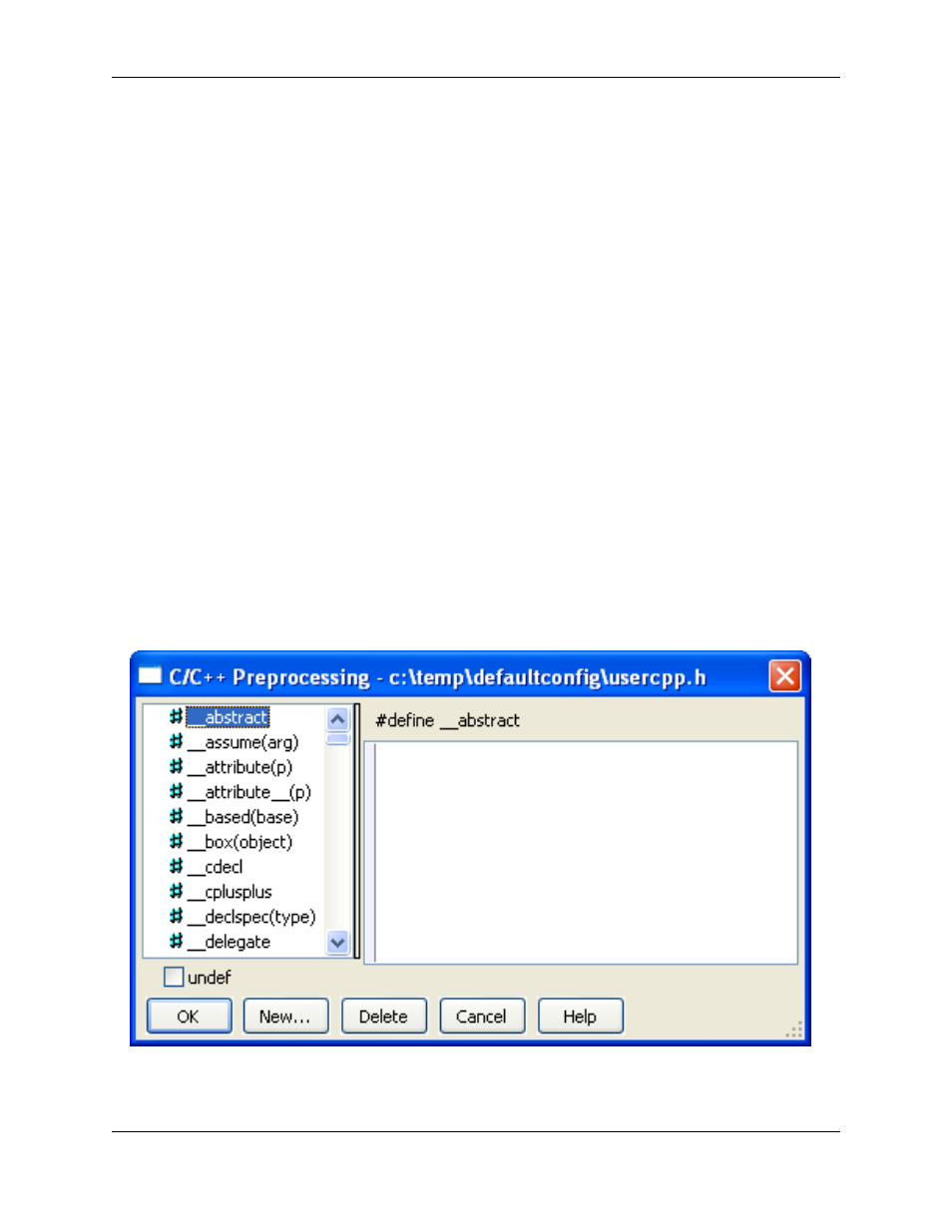 C/c++ preprocessing dialog | Slick EDIT V3.3 User Manual | Page 268 / 568